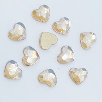 메이브라운 네일스톤 대용량 하트 8 x 8 mm, 골드, 50개