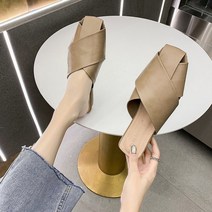 뮤베아 여성용 플랫 세미 슬리퍼 WS244