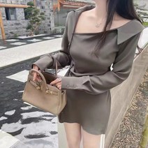 MA 언발란스 슬림핏 미디 원피스