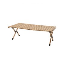 유스타캠핑 롤 우드 경량 접이식 캠핑 테이블, 소나무