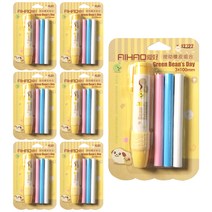 샤프식 지우개 케이스 + 리필 지우개 3종 세트, 노랑, 7세트