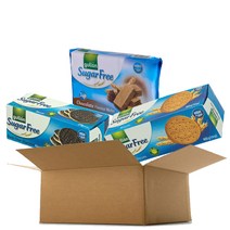 구욘 슈가프리 통밀 초코 다이제스티브 270g + 통밀 다이제스티브 400g + 초코 웨이퍼 180g, 1세트