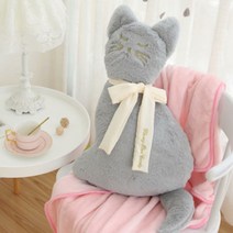 슬리피 고양이 쿠션 담요
