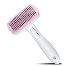 딩동펫 반려동물 탱글 원터치 슬리커 브러쉬, 핑크, 1개