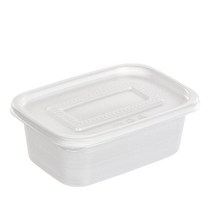 대성기업 성형 사각 밀폐 죽용기 + 뚜껑 세트 특대 1250ml, 50세트