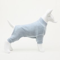 잭펫 강아지 스판 올인원 후리스, 블루