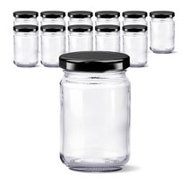 미르코리아 유리병 일자형200 블랙, 12개, 160ml