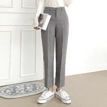 잘빠진 여성용 위드 베이직 세미 슬랙스