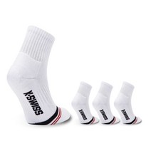 케이스위스 여성용 스포츠 프론트 스트라이프 중목 양말 4족, 24(S)