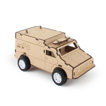풀백 앰뷸런스 나무조립 자동차만들기 DIY TM-571