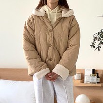 부루앤쥬디 여성용 털 누빔 패딩 점퍼