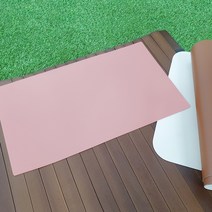 7A 가죽 양면 방수 모서리라운딩 캠핑 식탁 테이블 매트, 핑크 + 진핑크, 50 x 110 cm