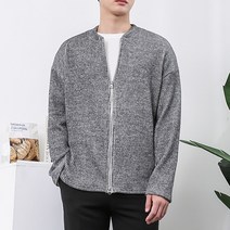 남성용 투웨이 집업 골지 가디건