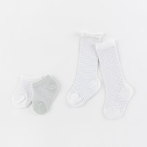해피프린스 남아용 코튼 아이스 여름 아기 양말 2종 + 니삭스 2종 세트