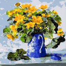 피포페인팅 DIY 명화그리기 세트, 꽃정물화