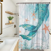 마켓에이 유니크 에니멀픽쳐 샤워커튼 YL015 165 x 180 cm, 1개, 멀티(혼합)컬러