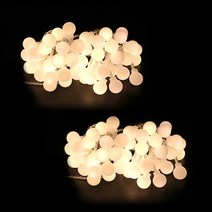 다니즈 앵두 전구 건전지 타입 50구 5m 2P, 화이트