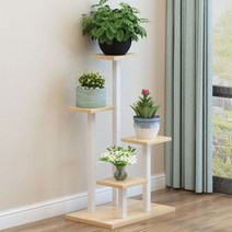 앙플랜트 인테리어 모던 화분정리대, 우드, 4단