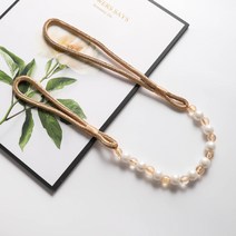 루비코코 진주 스트랩 커튼타이백, 베이지, 1개