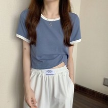 안다로미 여성용 메리다 크롭 반팔 티셔츠