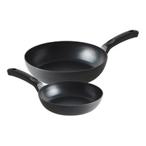 락앤락 인덕션 하드앤라이트 IH 프라이팬 2종 세트 4, 팬 22cm + 28cm, 블랙