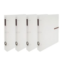 에코청운 투명 칼라칩 D링 바인더 3공 A4 3cm, 4개