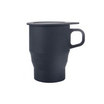 접이식 실리콘 다용도 머그컵 350ml RD_173, 블랙, 1개