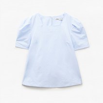 미쏘 스퀘어넥 반팔 코튼 블라우스