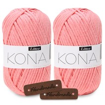 니뜨 코나실 65g 2p + 헨드메이드 가죽 라벨 2p, 324 피치, 1세트