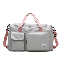 스퀘어 포켓 스포츠 숄더백, 그레이