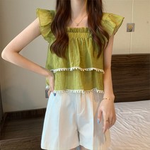 레몬소울 라콘 프릴 나시 블라우스