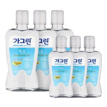 가그린 제로 구강청결제 750ml 3p + 250ml 3p, 1세트