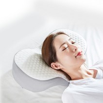 다니카 3D 메모리폼 견인 베개 DKP-1203H + 베개커버 + 파우치, 화이트 + 그레이(베개)