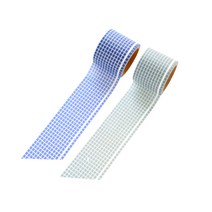 해피제이 두꺼운 모눈 체크 다꾸 마스킹 테이프 2종 세트, 파랑, 카키, 1세트