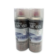 현대모비스 스프레이 카페인트 + 투명스프레이, 라임(ALM), 1세트