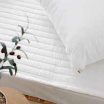 까사베르데 코튼 60수 오늘 호텔 순면 누빔패드 Q, 화이트