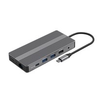 애니포트 12포트 C타입 맥북 삼성 덱스 미러링 USB 허브 도킹스테이션 멀티어댑터 허브 AP-TC121HDL, 혼합색상