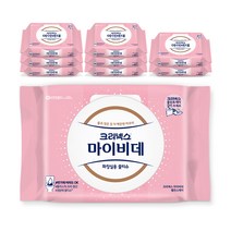 크리넥스 마이비데 밸런스케어 화장실용 물티슈 캡형, 9팩, 40매