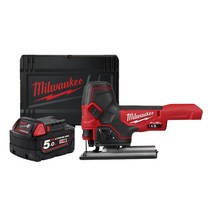 밀워키 18V FUEL 바디그립 충전 직쏘 베어툴 M18 FBJS-0X0 + 5.0Ah 리튬이온 배터리 M18 B5 세트, 1세트
