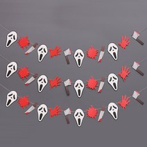 JOYPARTY 할로윈 가랜드 블러드스크림 3p, 혼합색상, 1개