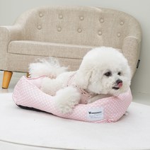 레드퍼피 강아지 딜리아 사각방석, 핑크