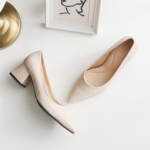멜팅나인 라텍스깔창 볼드굽 정장구두 5cm CL521