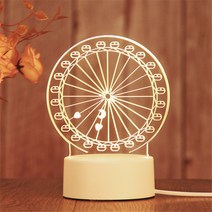 지니샵 usb 아크릴 3d 무드등, 05 관람차