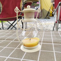 감성 캠핑 캔들 램프, 화이트, 1개