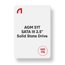 앱코 AGM S1T SATA3 SSD 화이트 100 x 70 x 7 mm, ABKOAGMS1TB, 1024GB