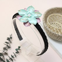 비단길 배씨꽃잎 한복머리띠