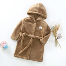 스타빈 아동용 스마일패치 후드 목욕가운 130호, 카멜