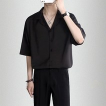 남성용 블랙101 스토드 오버핏 반팔 셔츠 FC-2321897