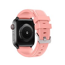 알피나케이스 애플워치 와이드 실리콘 밴드 스트랩 (42/44mm 호환 가능), 핑크 샌드