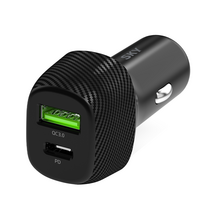 스카이 필 M2 차량용 고속충전기 듀얼 시거잭 USB PD 20W + QC3.0 18W, SKY-M2, 블랙